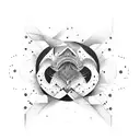 mirror tattoo design idea