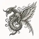 Escorpión con alas tattoo design idea