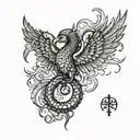Escorpión con alas tattoo design idea