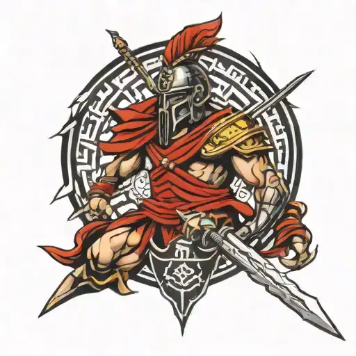 sparta warrior tattoo design idea