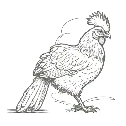 buff orpington hen tattoo design idea