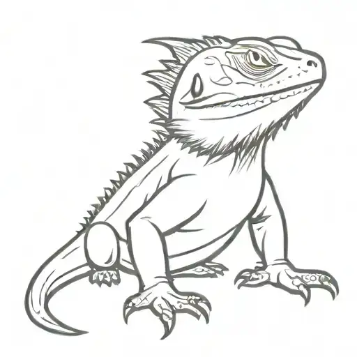 bearded dragon tattoo design idea