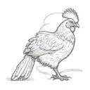 buff orpington hen tattoo design idea