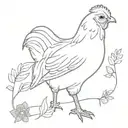 buff orpington hen tattoo design idea