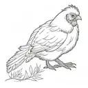 buff orpington hen tattoo design idea