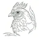 buff orpington hen tattoo design idea