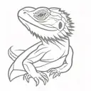 bearded dragon tattoo design idea