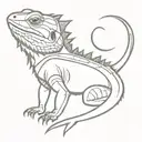 bearded dragon tattoo design idea