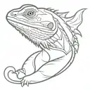 bearded dragon tattoo design idea