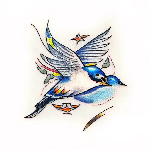 Swallow Bird tattoo design idea