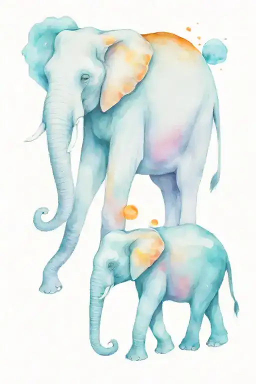 Elephant and Venus planet tattoo design idea