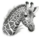 giraffe zebra tattoo design idea