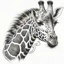 giraffe zebra tattoo design idea