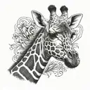 giraffe zebra tattoo design idea