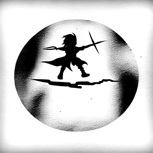 warrior child tattoo design idea