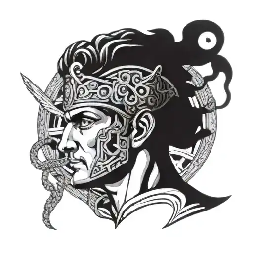 greek god Hermes tattoo design idea