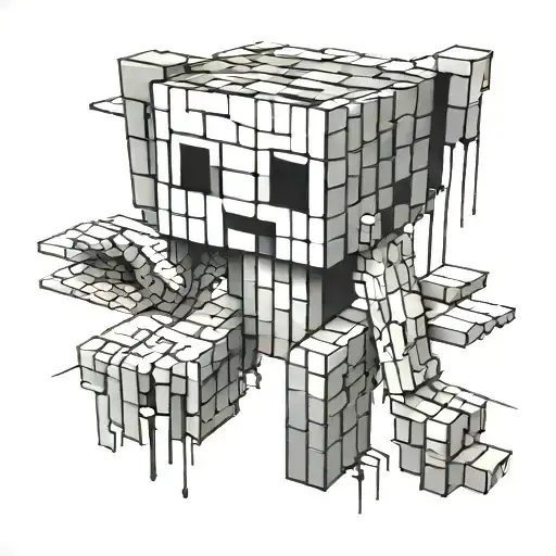 enderman minecraft tattoo design idea