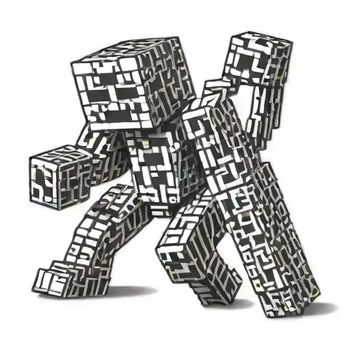 enderman minecraft tattoo design idea