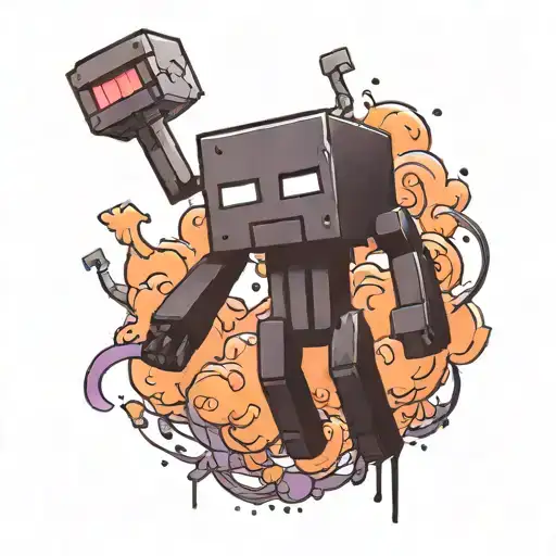 enderman minecraft tattoo design idea