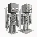 enderman minecraft tattoo design idea