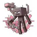 enderman minecraft tattoo design idea