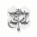 cursive bible verses tattoo design idea