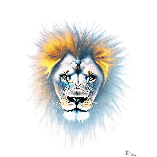 angry lions tattoo design idea