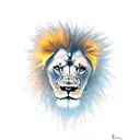 angry lions tattoo design idea