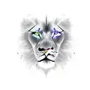 angry lions tattoo design idea