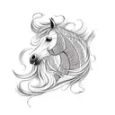 horse tattoo design idea