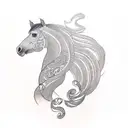 horse tattoo design idea
