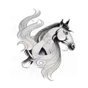horse tattoo design idea