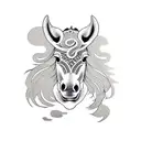 horse tattoo design idea