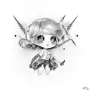 Loli Rafa Lola tattoo design idea