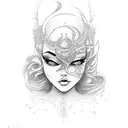 disney female villain ocean tattoo design idea