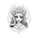 disney female villain ocean tattoo design idea
