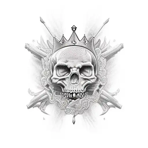 dead king tattoo design idea