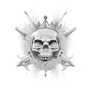dead king tattoo design idea