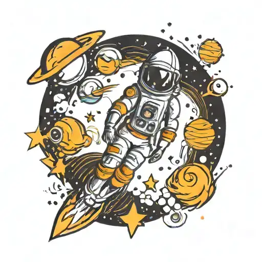 space themed tattoo tattoo design idea
