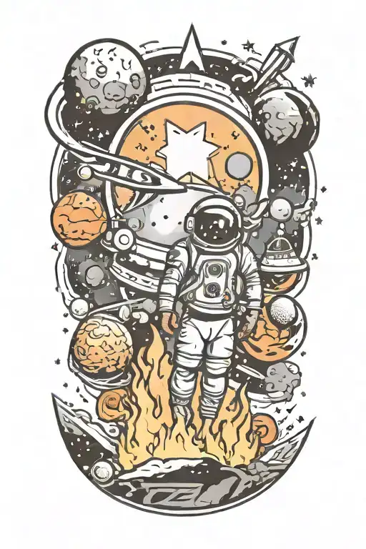space themed tattoo tattoo design idea