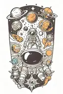 space themed tattoo tattoo design idea