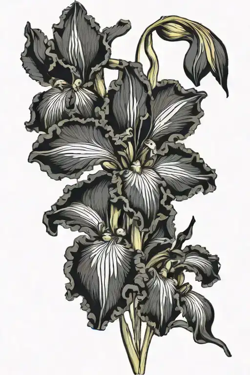irises wrapping tattoo design idea