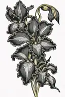 irises wrapping tattoo design idea