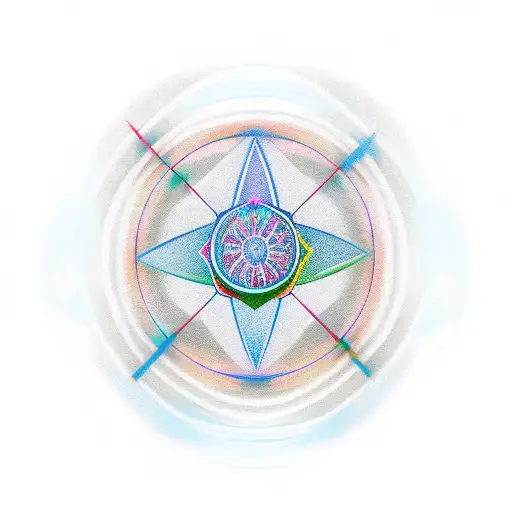 geometric enso nature tattoo design idea