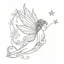 Fairy tattoo design idea
