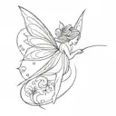 Fairy tattoo design idea