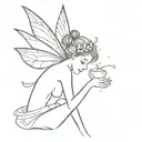 Fairy tattoo design idea