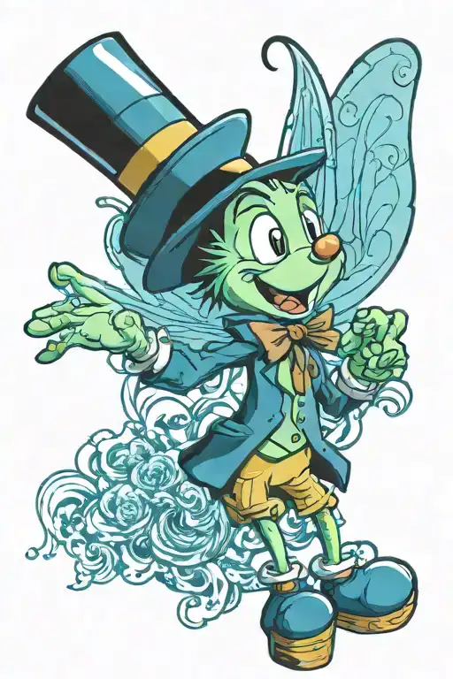 jiminy cricket tattoo design idea