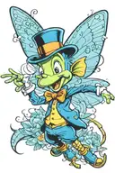 jiminy cricket tattoo design idea