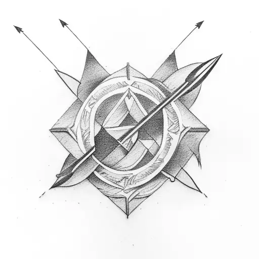 Arrow for 3 siblings with birth dates of mother and father tattoo design idea